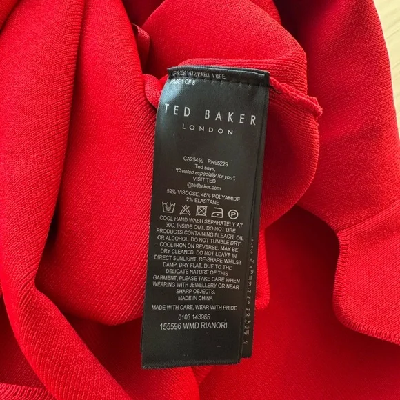 Elegant Red Sleeveless Dress - Picture 4 of 6